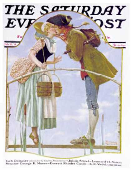 Saturday Evening Post - 1931-07-25: "Milkmaid" (Norman Rockwell)