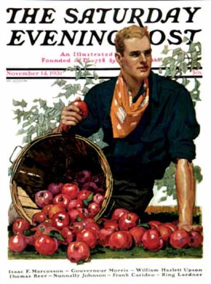 Saturday Evening Post - 1931-11-14: Bushel of Apples (John E. Sheridan)