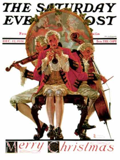 Saturday Evening Post - 1931-12-12: "Merry Christmas" or "Three   Musicians" (Norman Rockwell)