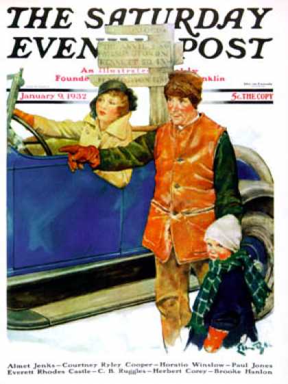 Saturday Evening Post - 1932-01-09: Asking Directions (Ellen Pyle)