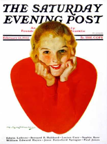 Saturday Evening Post - 1932-02-13: Valentine Girl (Charles Edward Chambers)