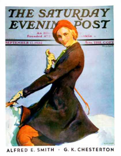 Saturday Evening Post - 1932-09-17: Woman on Horseback (Guy Hoff)