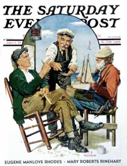 Saturday Evening Post - 1932-10-01: Three Old Salts (J.F. Kernan)