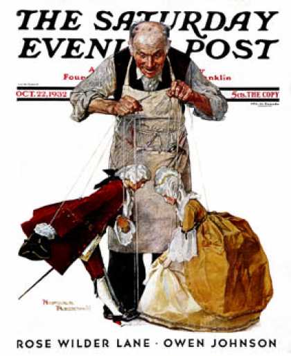 Saturday Evening Post - 1932-10-22: "Marionettes" (Norman Rockwell)