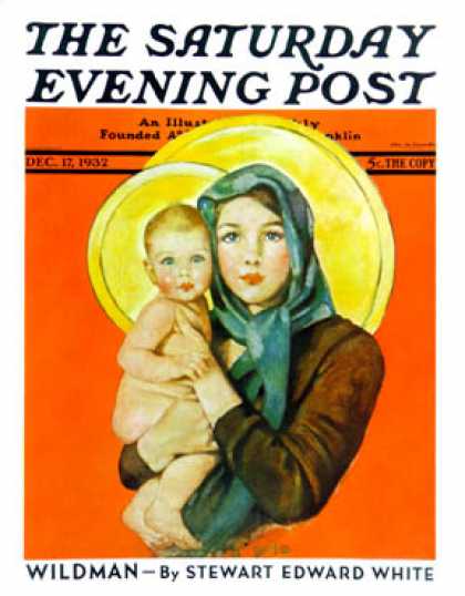 Saturday Evening Post - 1932-12-17: Madonna and Child (Ellen Pyle)