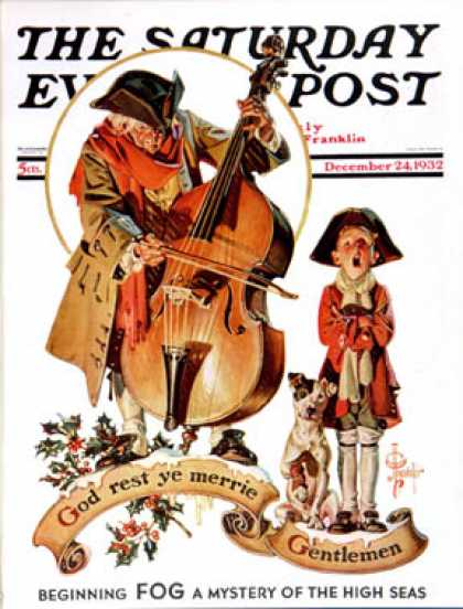 Saturday Evening Post - 1932-12-24: God Rest Ye Merrie Gentlemen (J.C. Leyendecker)