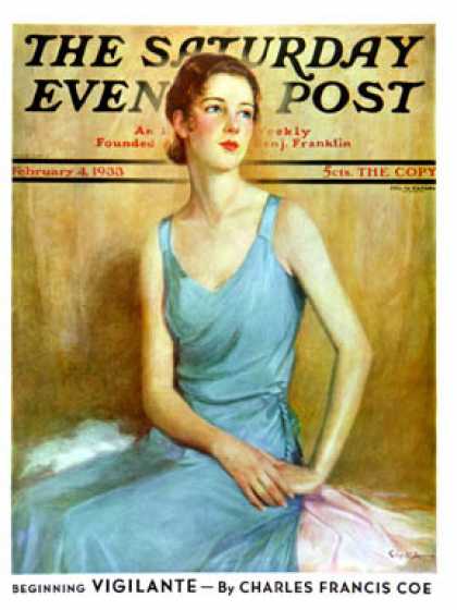 Saturday Evening Post - 1933-02-04: Blue Dress (Charles W. Dennis)