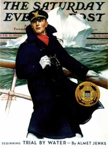 Saturday Evening Post - 1933-02-11: Coast Guard (Edgar Franklin Wittmack)