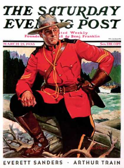 Saturday Evening Post - 1933-03-25: Canadian Mountie (Edgar Franklin Wittmack)