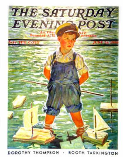 Saturday Evening Post - 1933-06-24: Toy sailboats (Eugene Iverd)