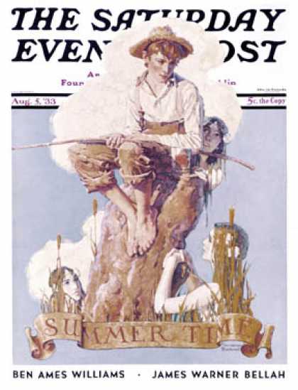 Saturday Evening Post - 1933-08-05: "Summertime, 1933" (Norman Rockwell)