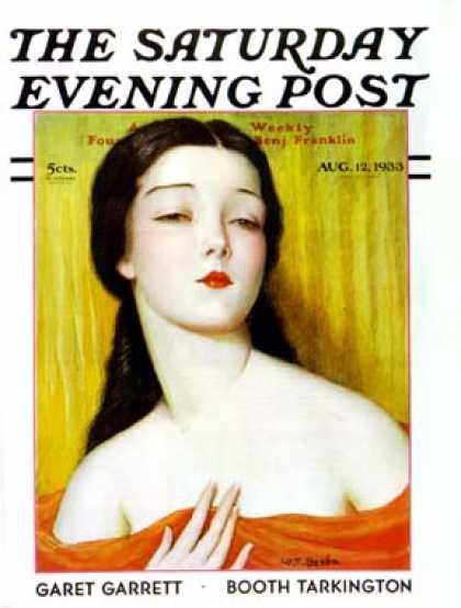 Saturday Evening Post - 1933-08-12: Exotic Woman (Wladyslaw Theodor Benda)