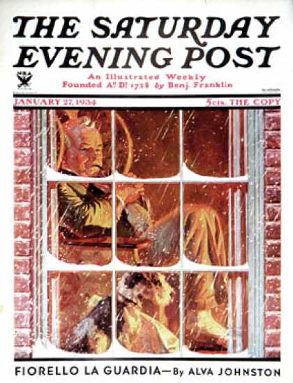 Saturday Evening Post - 1934-01-27: By the Fire (Walter Humphrey)