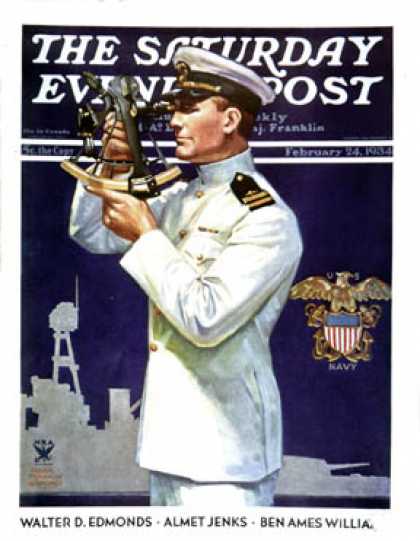 Saturday Evening Post - 1934-02-24: Naval Officer (Edgar Franklin Wittmack)