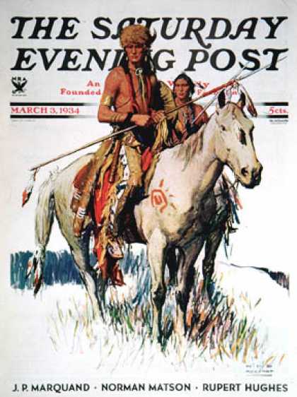 Saturday Evening Post - 1934-03-03: Plains Indians (W.H.D. Koerner)