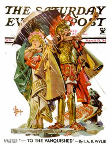 Saturday Evening Post - 1934-03-10: Roman Costumes (J.C. Leyendecker)