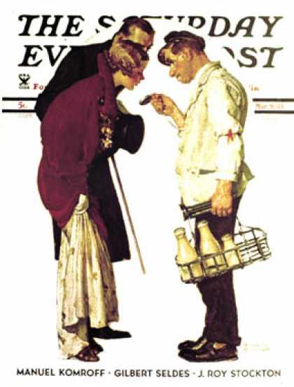 Saturday Evening Post - 1935-03-09: "Partygoers" (Norman Rockwell)