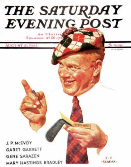 Saturday Evening Post - 1935-08-31: Argyle Golfer (J.F. Kernan)