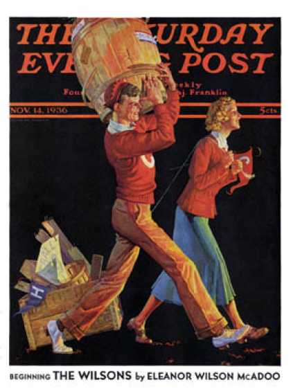 Saturday Evening Post - 1936-11-14: After the Game (Monte Crews)