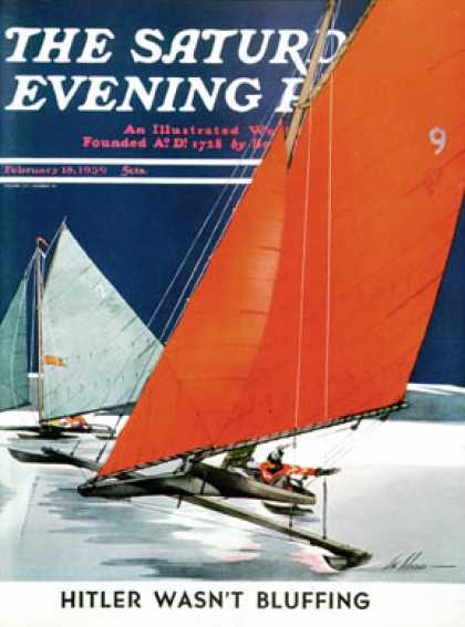 Saturday Evening Post - 1939-02-18: Iceboats Racing (Ski Weld)