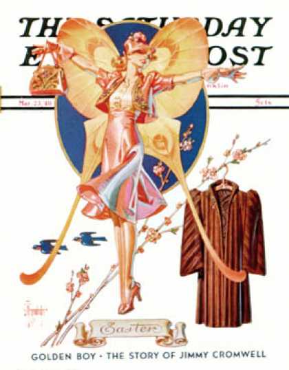 Saturday Evening Post - 1940-03-23: Easter Fashion (J.C. Leyendecker)