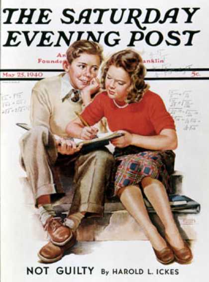Saturday Evening Post - 1940-05-25: Helping with Homework (Frances Tipton Hunter)