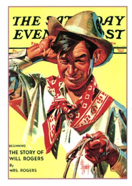 Saturday Evening Post - 1940-10-05: Will Rogers (J.C. Leyendecker)