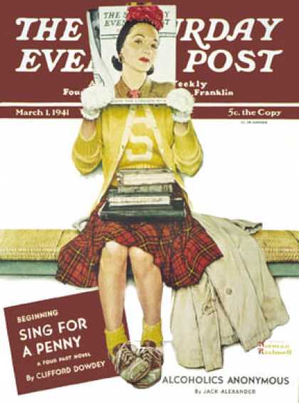 Saturday Evening Post - 1941-03-01: "Cover Girl" (Norman Rockwell)