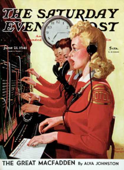 Saturday Evening Post - 1941-06-21: Hotel Switchboard Operators (Albert W. Hampson)