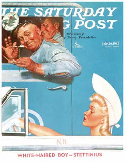 Saturday Evening Post - 1941-07-26: "Two Flirts" (Norman Rockwell)