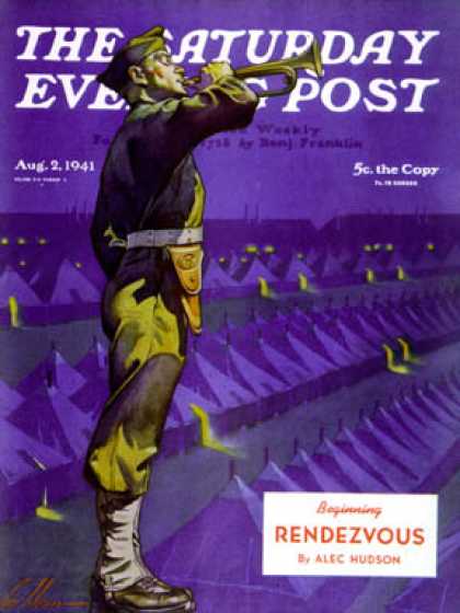 Saturday Evening Post - 1941-08-02: Bootcamp Reveille (Ski Weld)