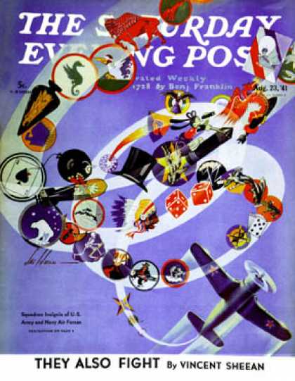 Saturday Evening Post - 1941-08-23: Squadron Insignia (Ski Weld)