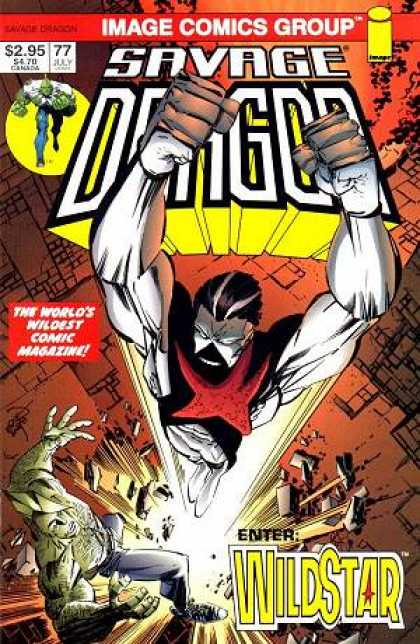 Savage Dragon 77 - Wildstar - Masked Flying Man - Green Evil Man - Wildest Comic Ever - Red Star - Erik Larsen