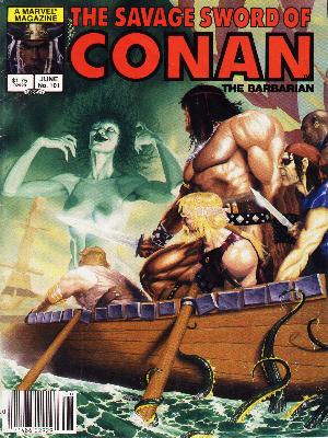 Savage Sword of Conan 101 - Sailors - Boat - Devil - Superhuman - Octopus - Michael Golden