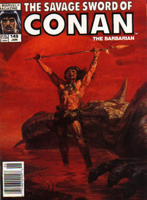 Savage Sword of Conan 149 - Barbarian - Marvel Magazine - Desert - June Edition - Dragon Slayer