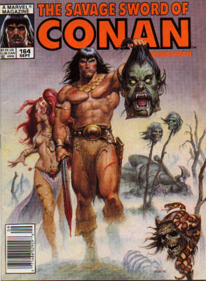 Savage Sword of Conan 164 - Conan - Chopped Head - Marvel - Woman - Skeletons