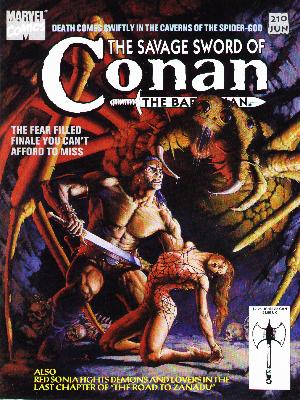 Savage Sword of Conan 210 - Conan The Barbarian - Sword - Spider - Battle Ax - Red Sonia