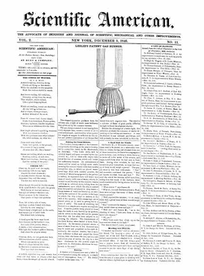 Scientific American - December 5, 1846 (vol. 2, #11)