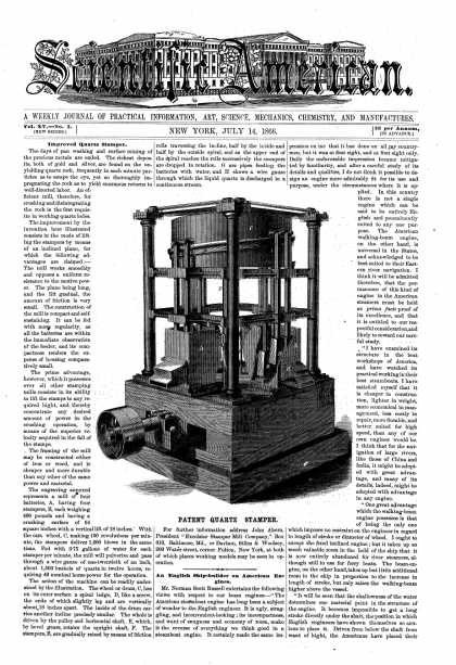 Scientific American - July 14, 1866 (vol. 15, #3)