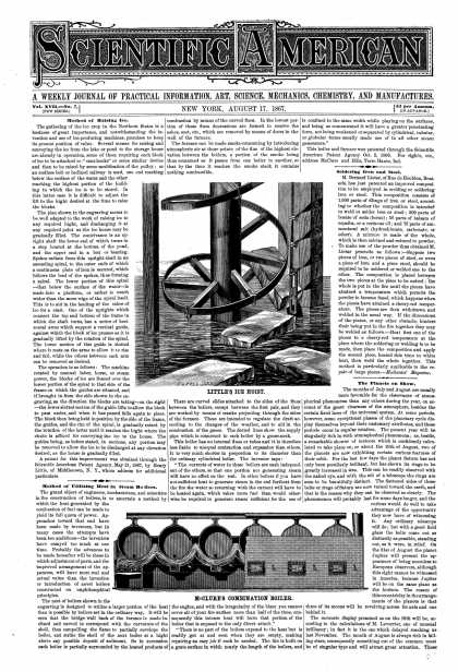 Scientific American - Aug 17, 1867 (vol. 17, #7)