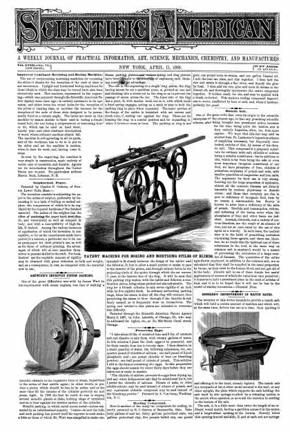Scientific American - Apr 11, 1868 (vol. 18, #15)