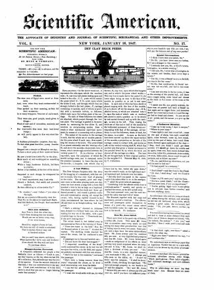 Scientific American - January 16, 1847 (vol. 2, #17)