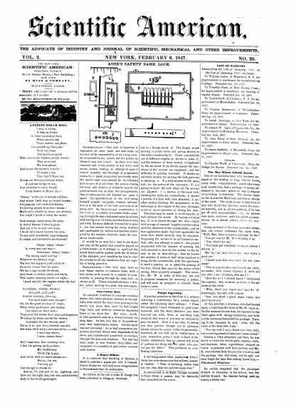 Scientific American - February 6, 1847 (vol. 2, #20)