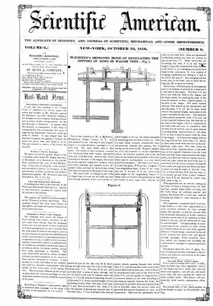 Scientific American - Oct 20, 1850 (vol. 6, #6)