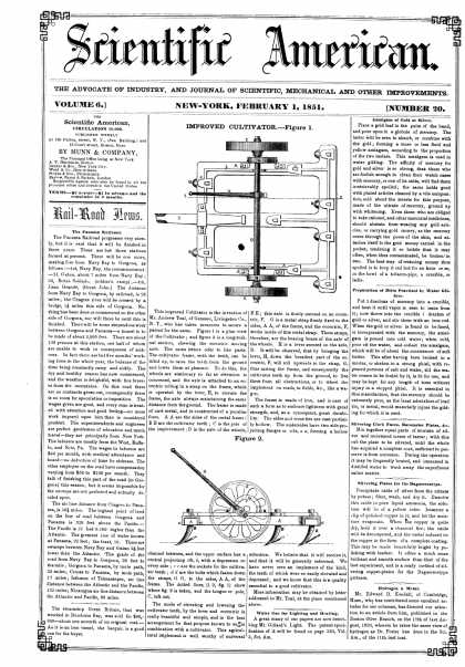 Scientific American - Feb 1, 1851 (vol. 6, #20)