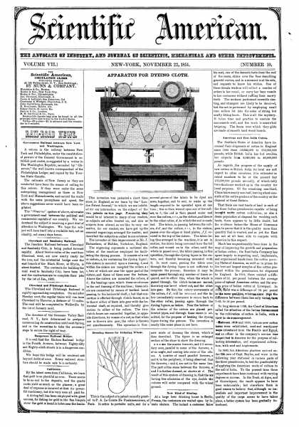Scientific American - Nov 22, 1851 (vol. 7, #10)