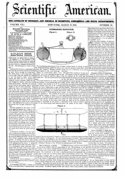 Scientific American - Mar 27, 1852 (vol. 7, #28)