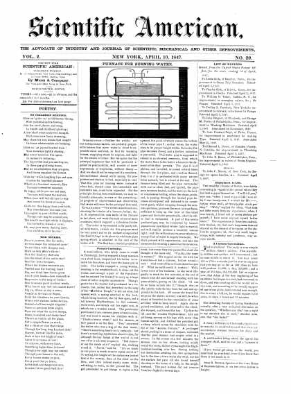 Scientific American - April 10, 1847 (vol. 2, #29)