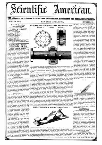 Scientific American - Apr 17, 1852 (vol. 7, #31)
