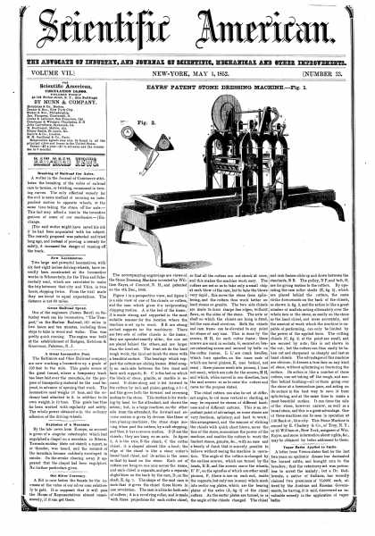 Scientific American - May 1, 1852 (vol. 7, #33)